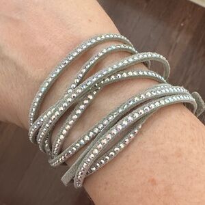 Elegant Swarovski Wrap Bracelet with Crystals